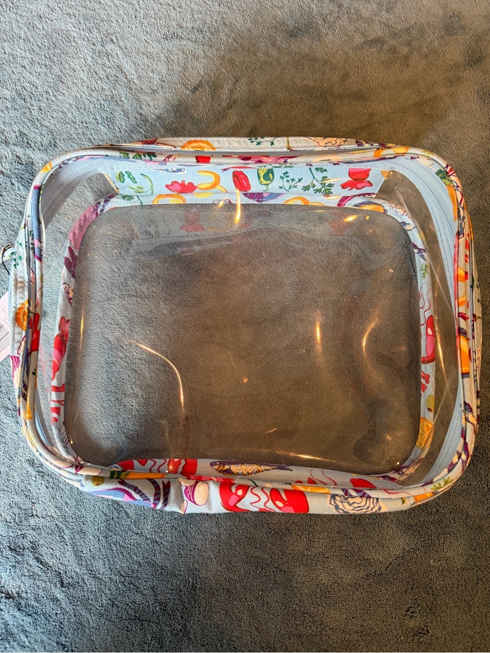 Women’s Clear Travel Bath & Toiletry Bag - Floral Print
